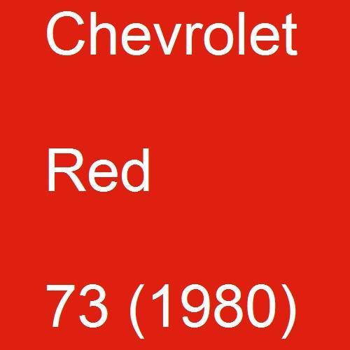 Chevrolet, Red, 73 (1980).